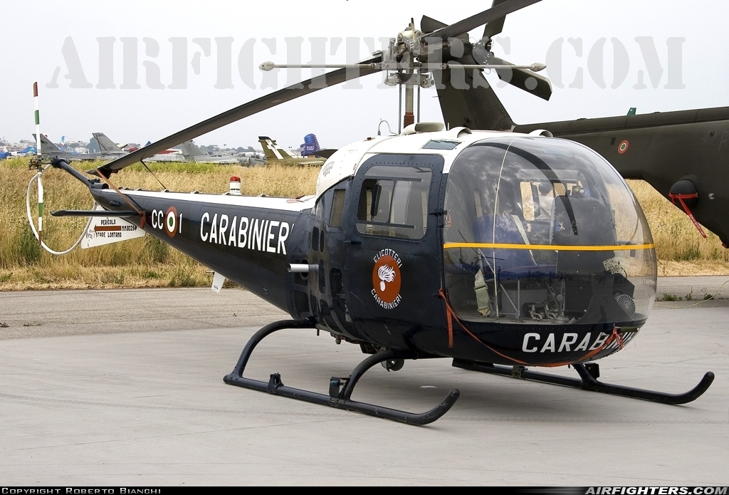 Italy - Carabinieri Agusta-Bell AB-47J-3ASW MM80294 at Pratica di Mare (- Mario de Bernardi) (LIRE), Italy
