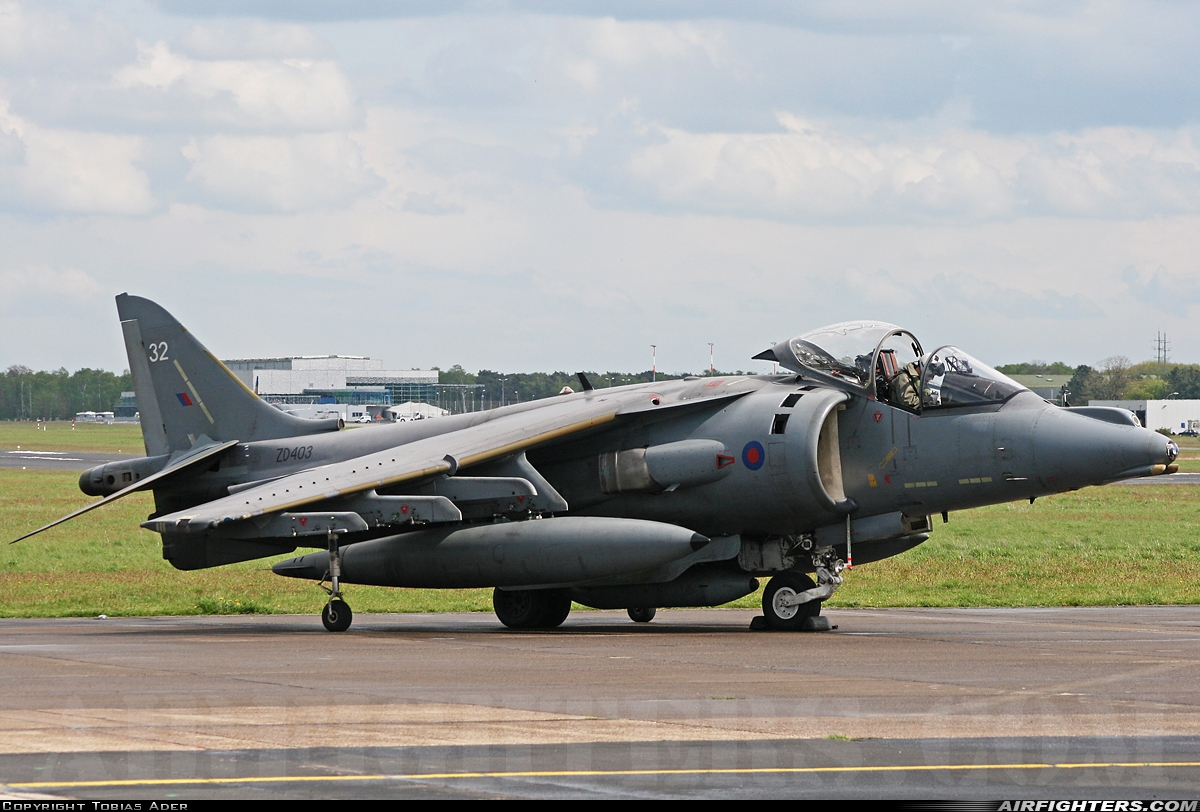 UK - Air Force British Aerospace Harrier GR.7 ZD403 at Weeze (NRN / EDLV), Germany
