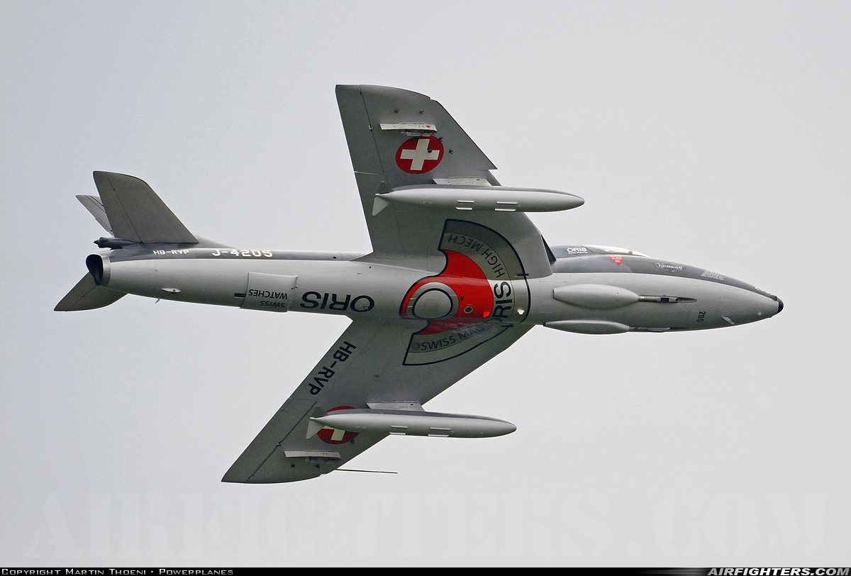 Private Hawker Hunter T68 HB-RVP at Emmen (EML / LSME), Switzerland