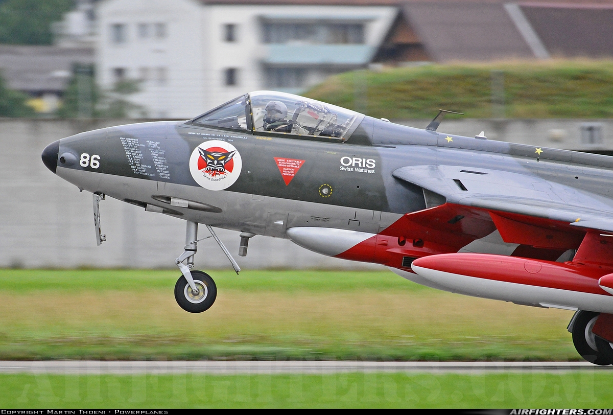 Private Hawker Hunter F58 HB-RVU at Emmen (EML / LSME), Switzerland