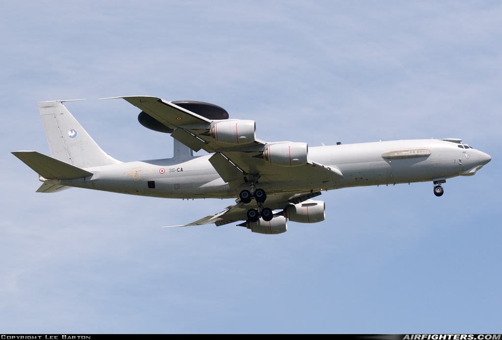France - Air Force Boeing E-3F Sentry (707-300) 201 at Cambrai - Epinoy (LFQI), France