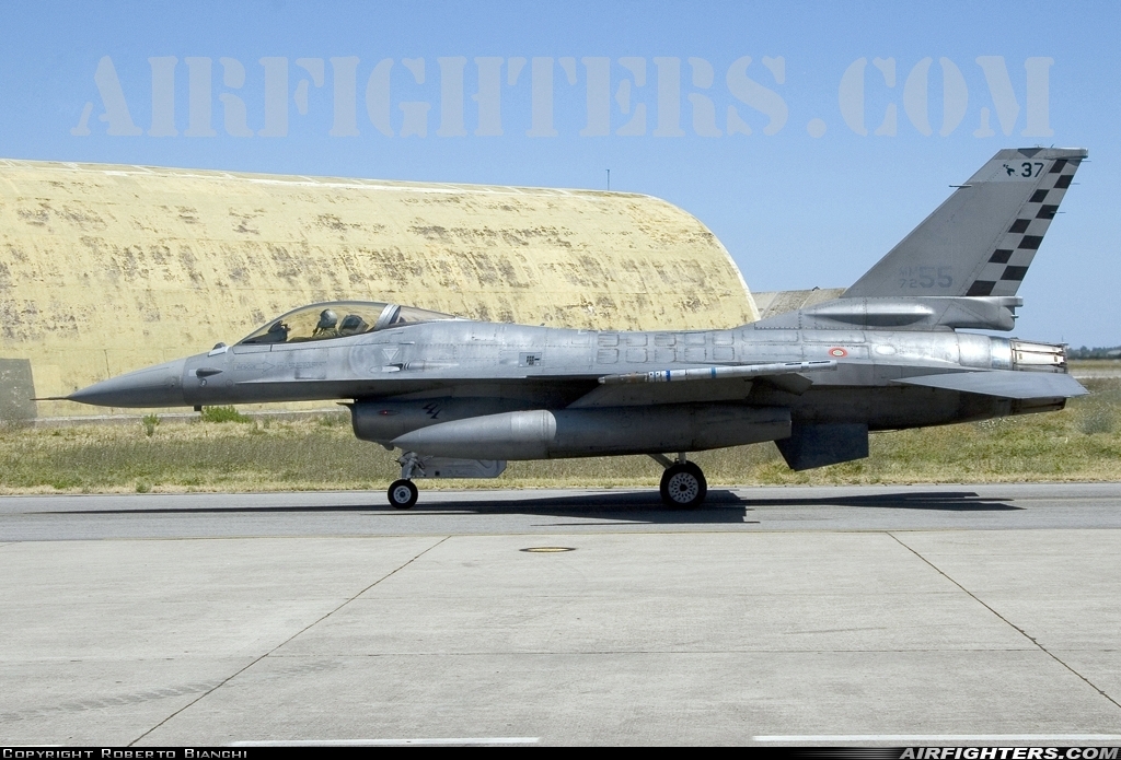 Italy - Air Force General Dynamics F-16A/ADF Fighting Falcon MM7255 at Cervia (- Urbano Mancini) (LIPC), Italy