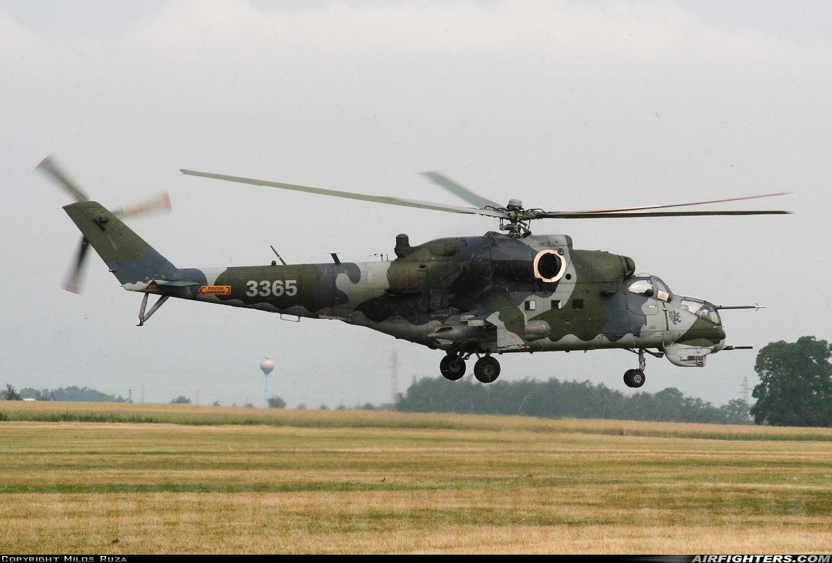 Czech Republic - Air Force Mil Mi-35 (Mi-24V) 3365 at Roudnice nad Labem (LKRO), Czech Republic