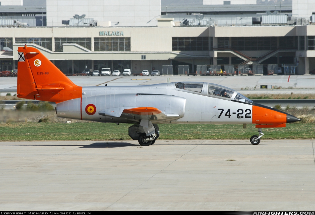 Spain - Air Force CASA C-101EB Aviojet E.25-68 at Malaga (AGP / LEMG), Spain