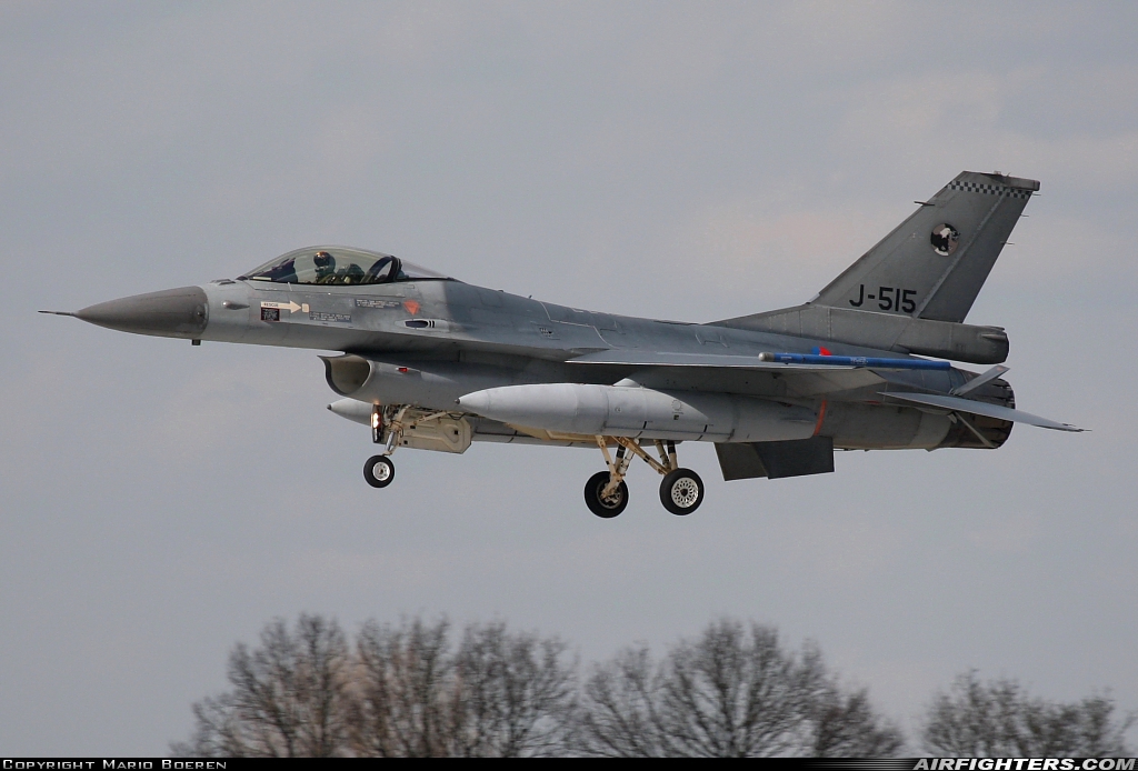 Netherlands - Air Force General Dynamics F-16AM Fighting Falcon J-515 at Uden - Volkel (UDE / EHVK), Netherlands