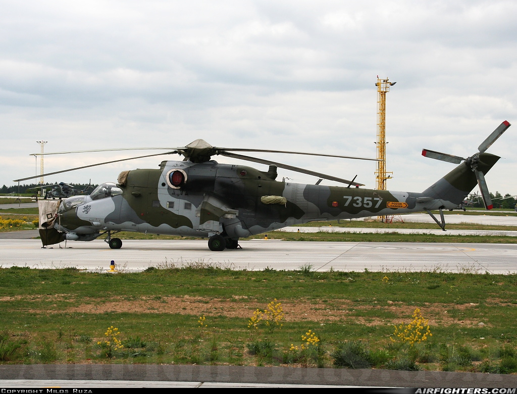 Czech Republic - Air Force Mil Mi-35 (Mi-24V) 7357 at Namest nad Oslavou (LKNA), Czech Republic