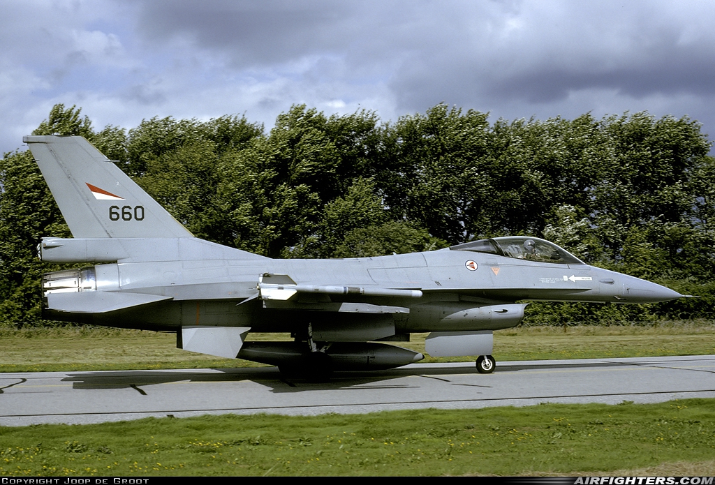 Norway - Air Force General Dynamics F-16A Fighting Falcon 660 at Aalborg (AAL / EKYT), Denmark