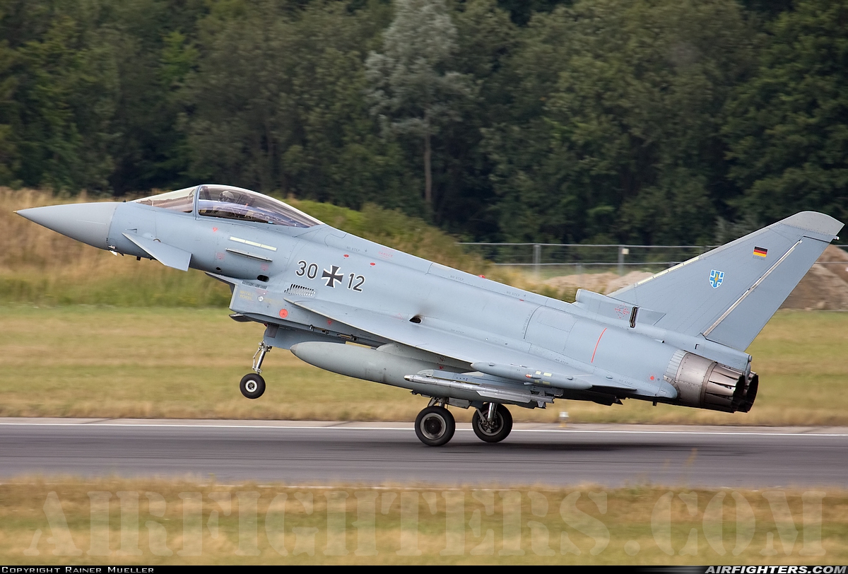 Germany - Air Force Eurofighter EF-2000 Typhoon S 30+12 at Rostock - Laage (RLG / ETNL), Germany