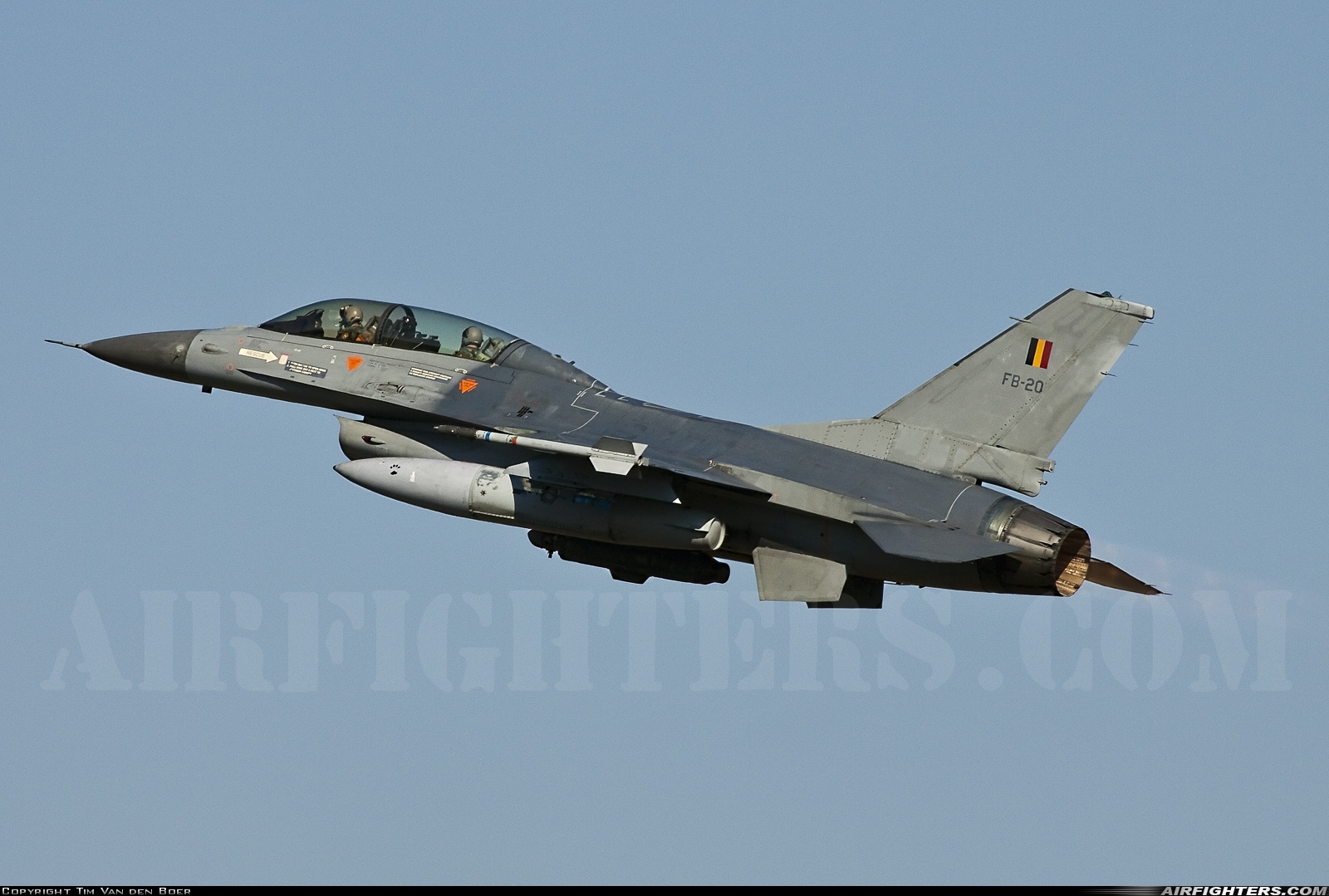 Belgium - Air Force General Dynamics F-16BM Fighting Falcon FB-20 at Kleine Brogel (EBBL), Belgium