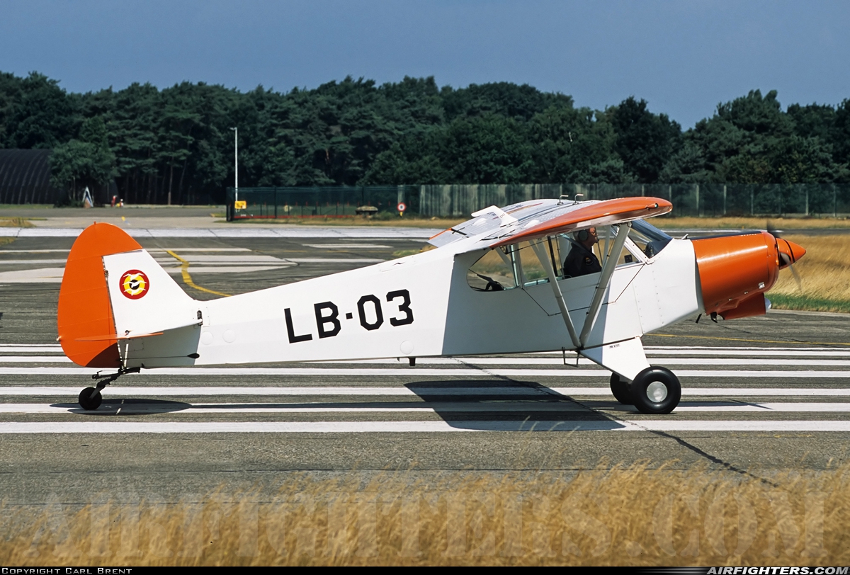 Belgium - Air Force Piper L-21B Super Cub (PA-18-135) LB-03 at Kleine Brogel (EBBL), Belgium