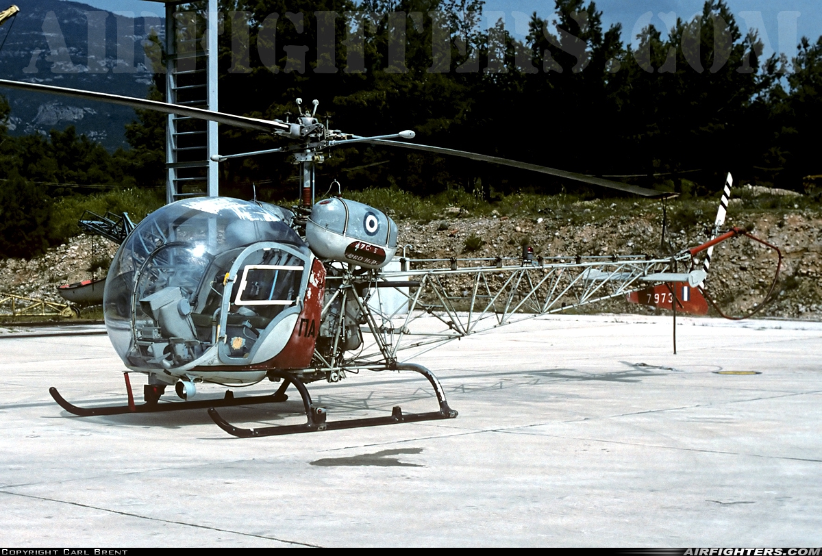 Greece - Air Force Bell 47G-5 7973 at Dekelia - Tatoi (LGTT), Greece