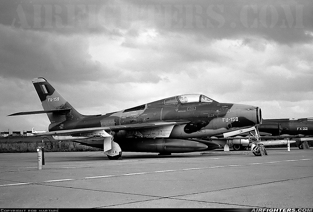 Belgium - Air Force Republic F-84F Thunderstreak FU-159 at Liege (- Bierset) (LGG / EBLG), Belgium