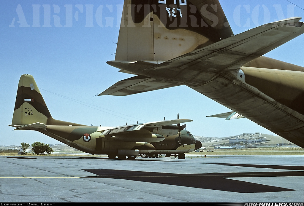 Jordan - Air Force Lockheed C-130H Hercules (L-382) 344 at King Abdullah AB / Amman-Marka (OJAM), Jordan
