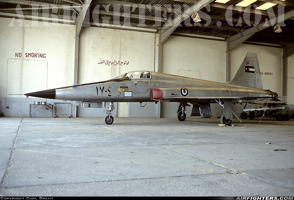 Jordan - Air Force Northrop F-5E Tiger III 1704 at King Feisal bin Abdul Aziz / Al Jafr, Jordan