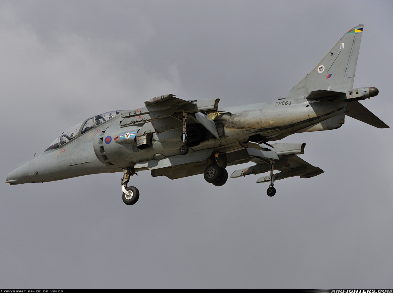 UK - Air Force British Aerospace Harrier T.12 ZH663 at Cottesmore (Oakham) (OKH / EGXJ), UK