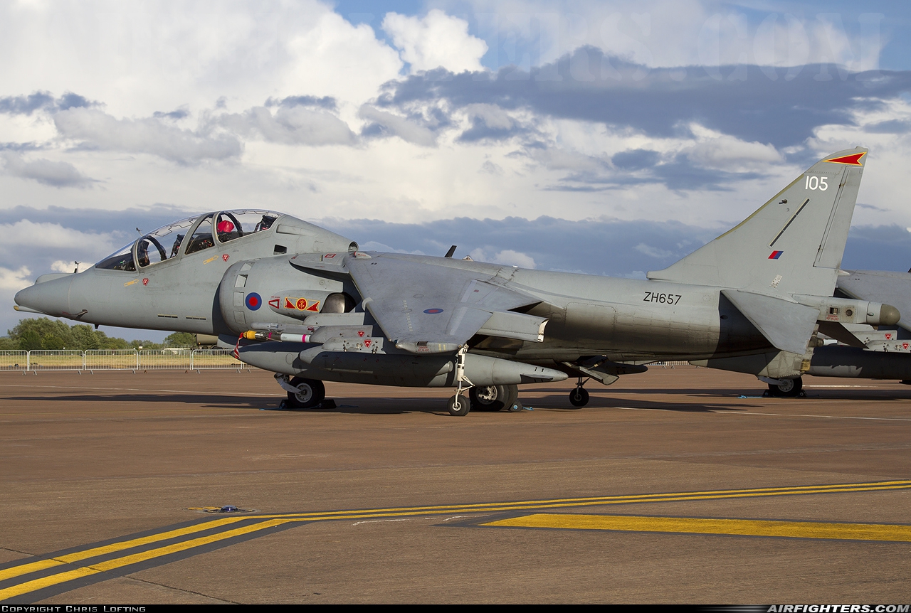 UK - Navy British Aerospace Harrier T.12 ZH657 at Fairford (FFD / EGVA), UK