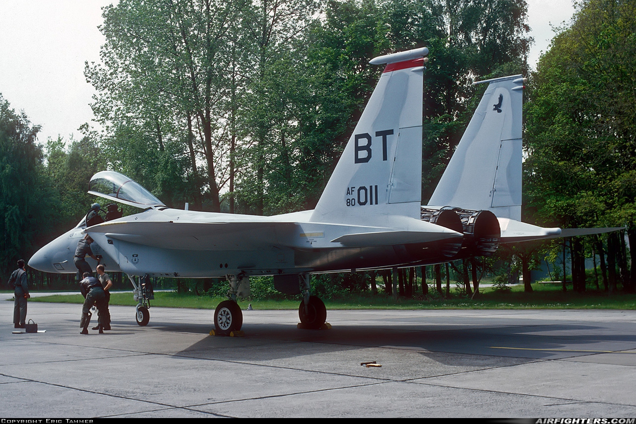 USA - Air Force McDonnell Douglas F-15C Eagle 80-0011 at Enschede - Twenthe (ENS / EHTW), Netherlands