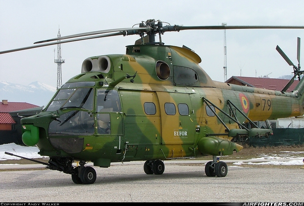 Romania - Air Force IAR-330L Puma 79 at Sarajevo - Butmir (SJJ / LQSA), Bosnia and Herzegovina