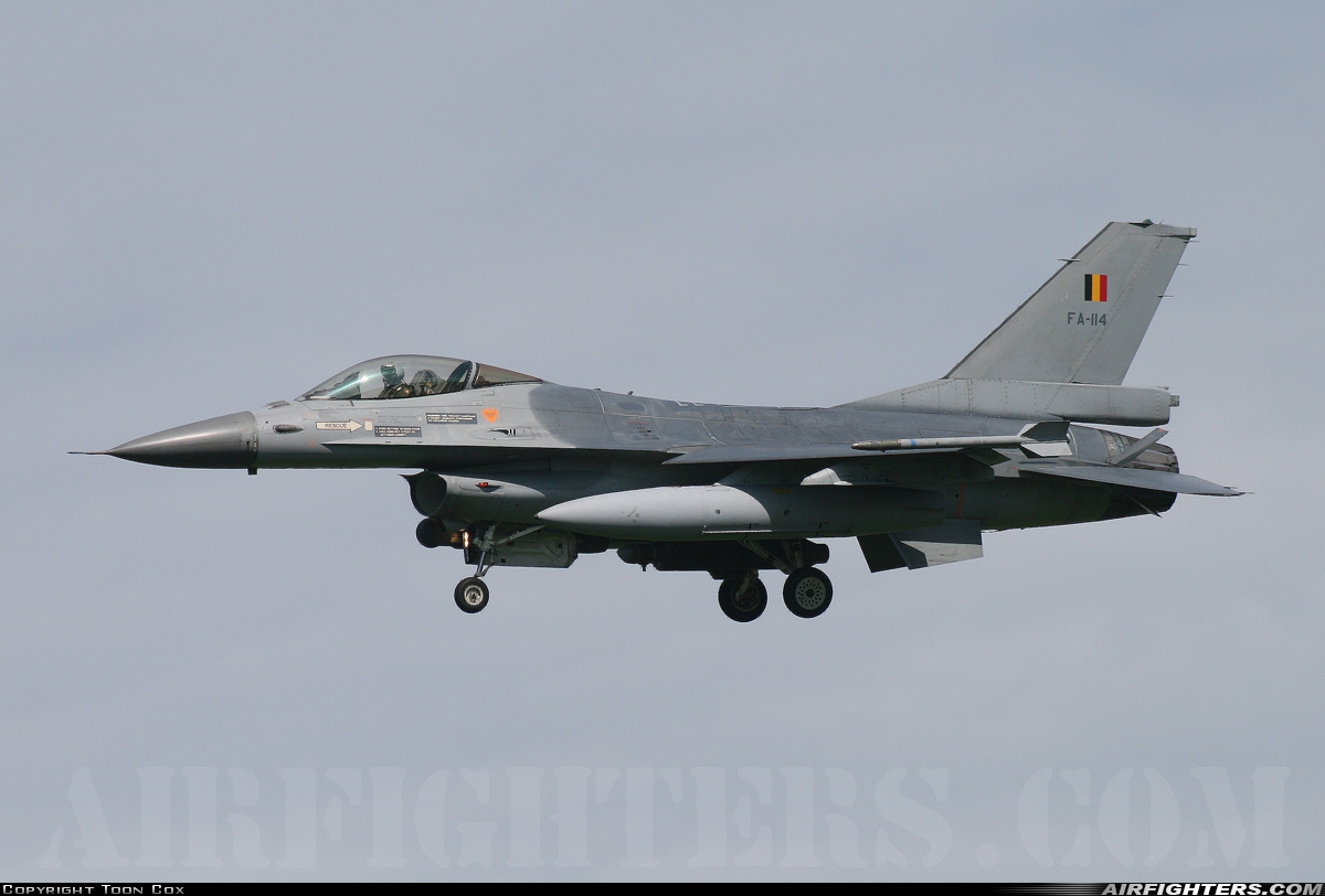 Belgium - Air Force General Dynamics F-16AM Fighting Falcon FA-114 at Kleine Brogel (EBBL), Belgium