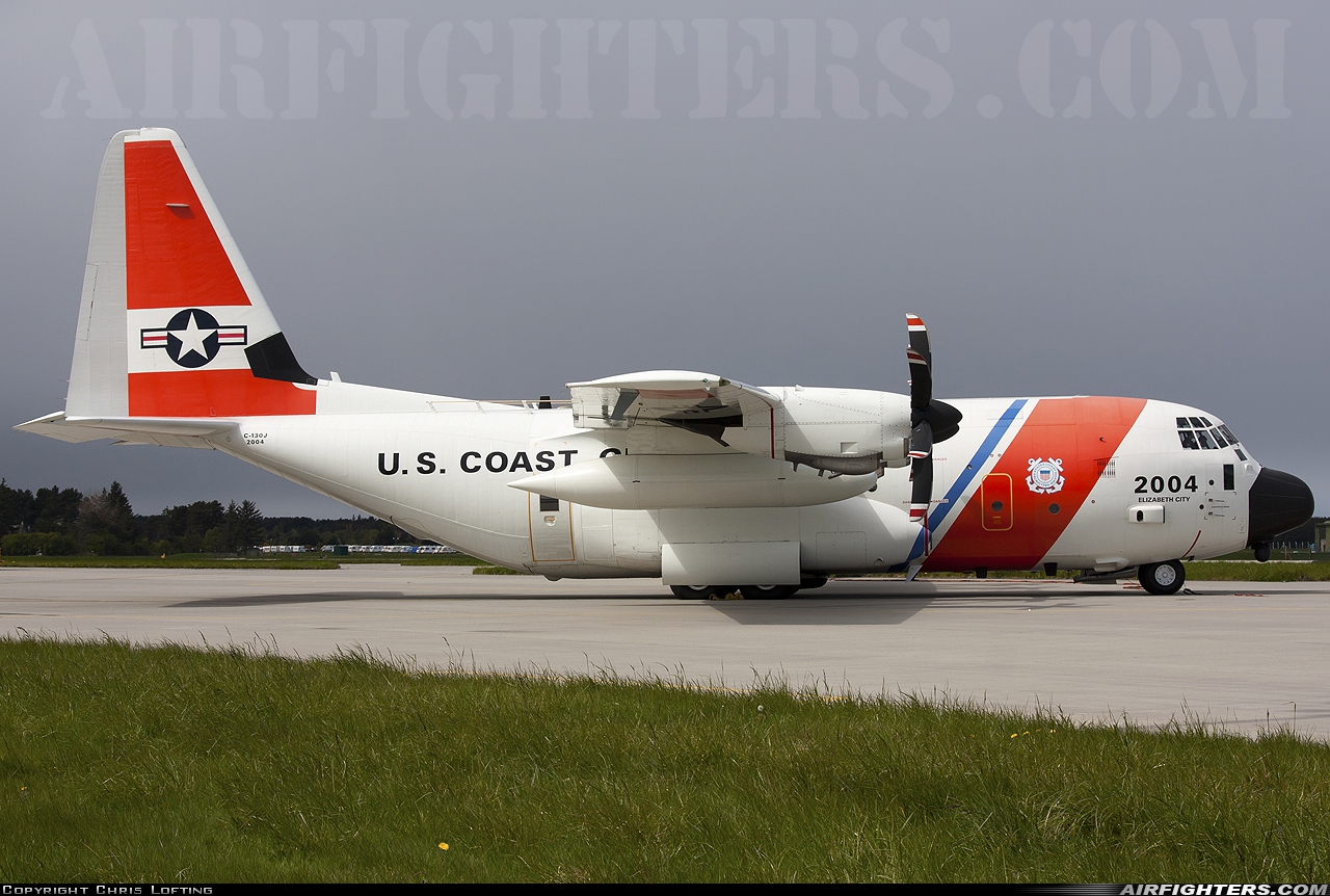 USA - Coast Guard Lockheed Martin HC-130J Hercules (L-382) 2004 at Kinloss (FSS / EGQK), UK