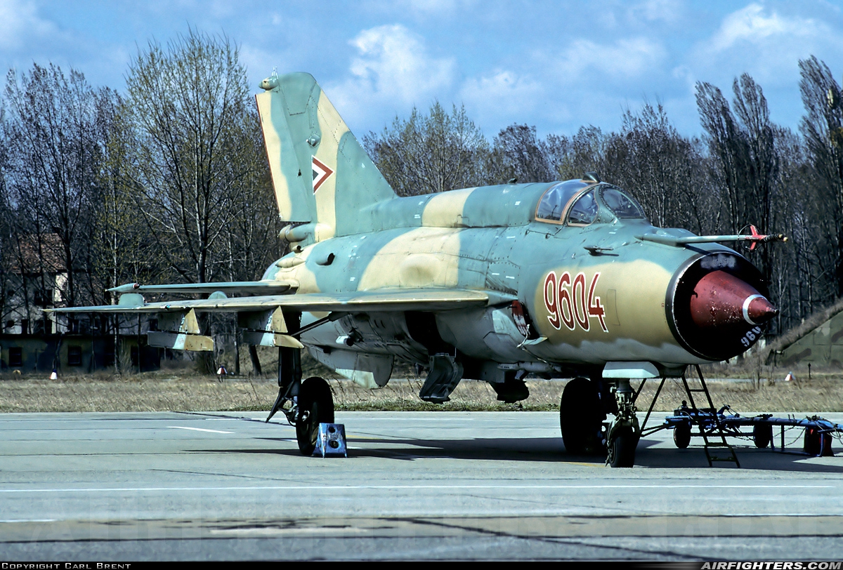 Hungary - Air Force Mikoyan-Gurevich MiG-21MF 9604 at Papa (LHPA), Hungary