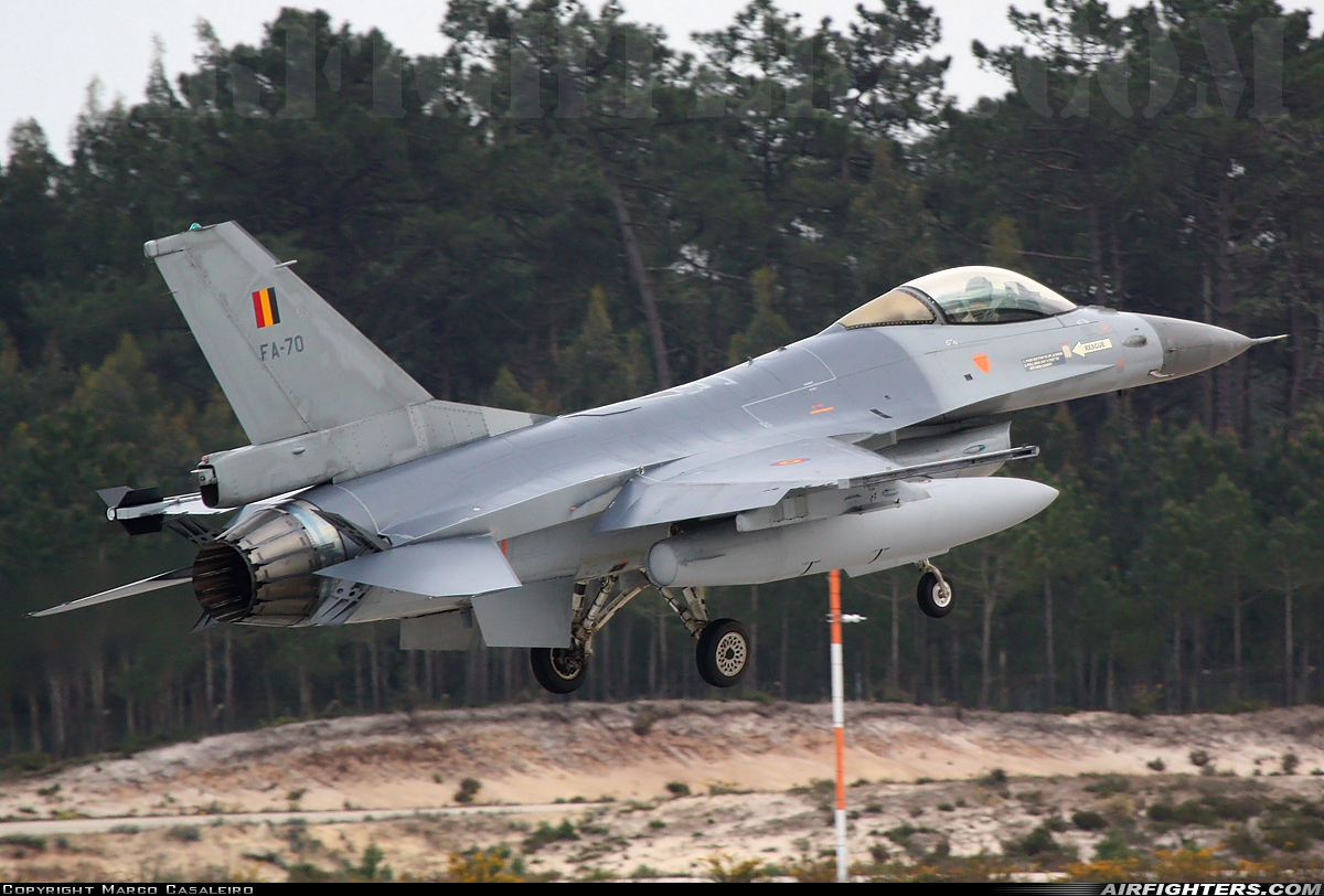 Belgium - Air Force General Dynamics F-16AM Fighting Falcon FA-70 at Monte Real (BA5) (LPMR), Portugal