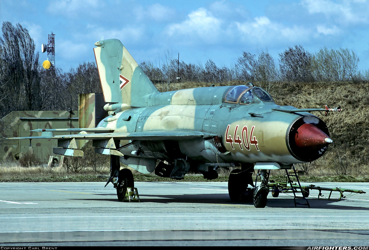 Hungary - Air Force Mikoyan-Gurevich MiG-21MF 4404 at Papa (LHPA), Hungary