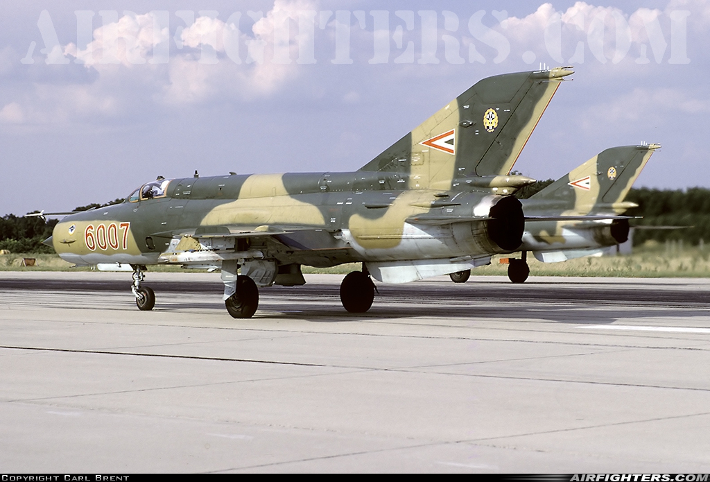 Hungary - Air Force Mikoyan-Gurevich MiG-21bis SAU 6007 at Papa (LHPA), Hungary