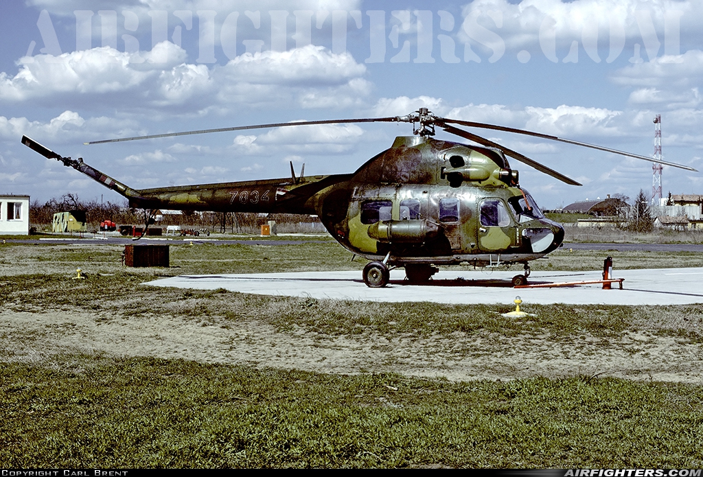Hungary - Air Force Mil Mi-2 7834 at Szolnok (LHSN), Hungary