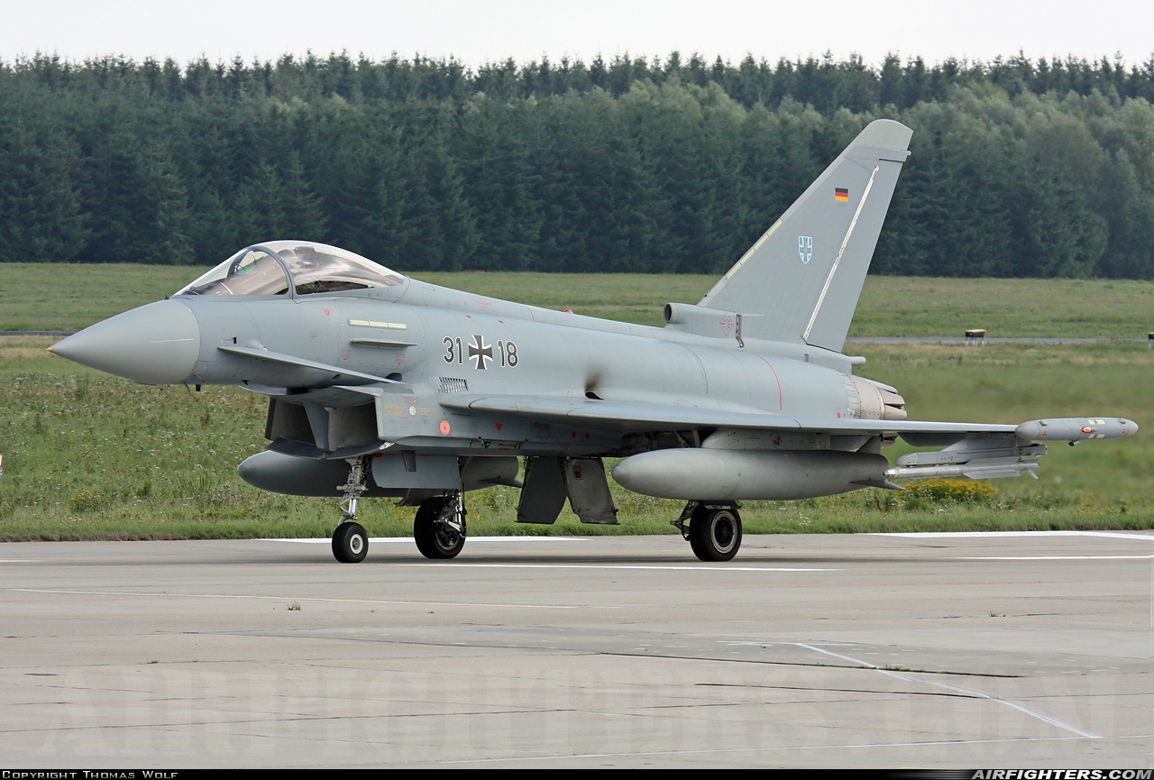 Germany - Air Force Eurofighter EF-2000 Typhoon S 31+18 at Rostock - Laage (RLG / ETNL), Germany