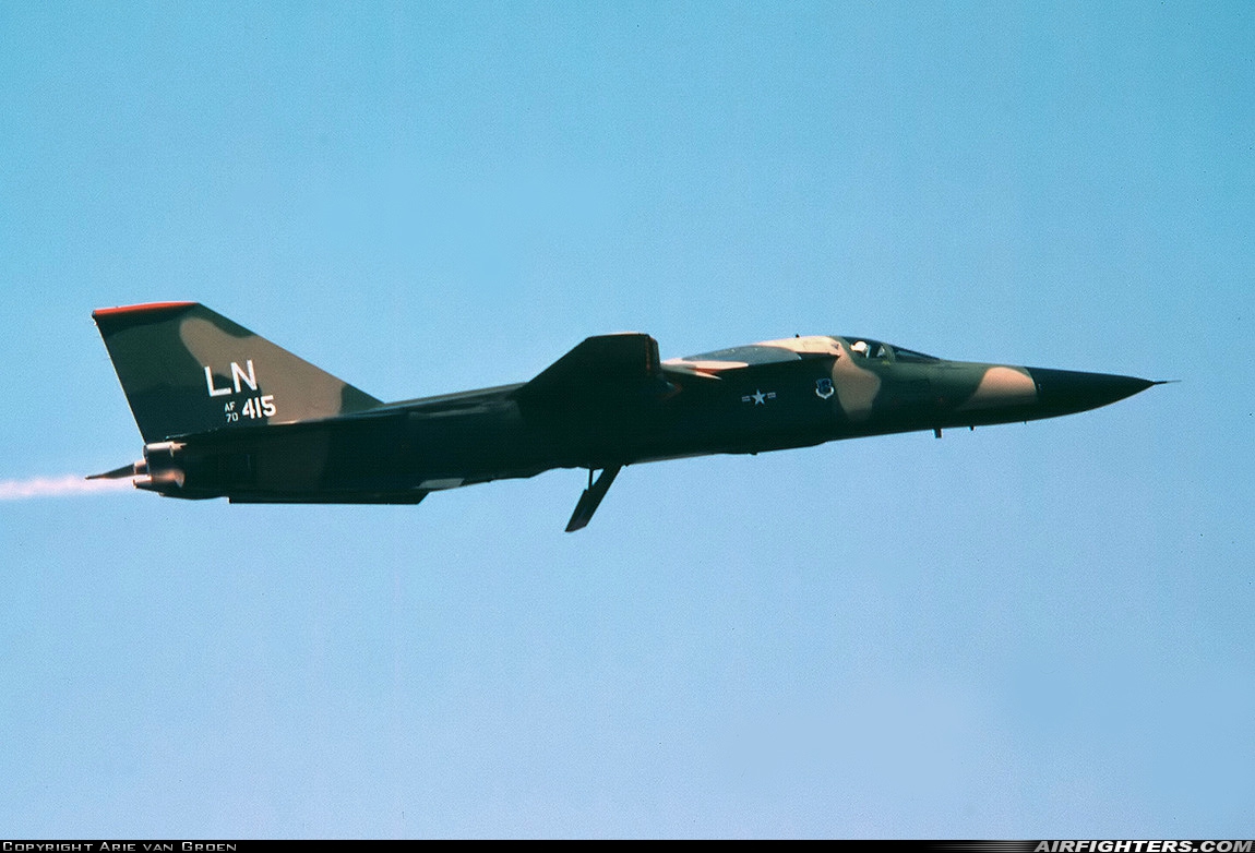 USA - Air Force General Dynamics F-111F Aardvark 70-2415 at Arnhem - Deelen (EHDL), Netherlands