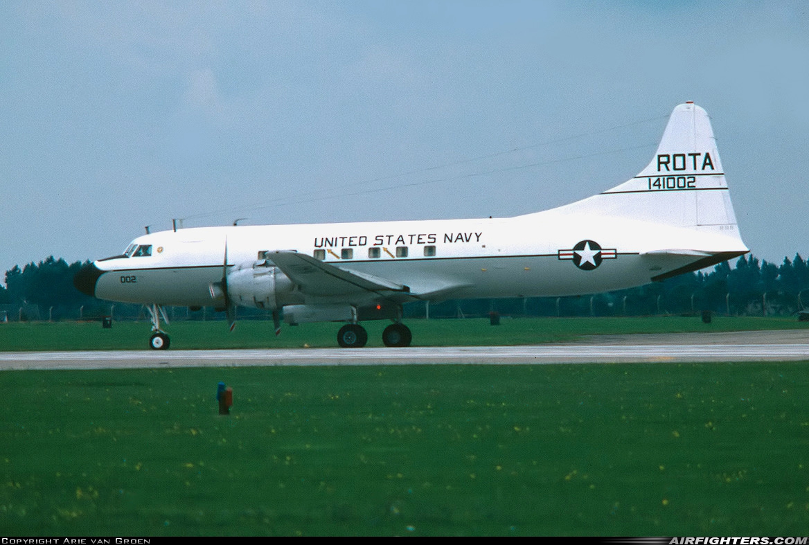 USA - Navy Convair C-131F 141002 at Mildenhall (MHZ / GXH / EGUN), UK