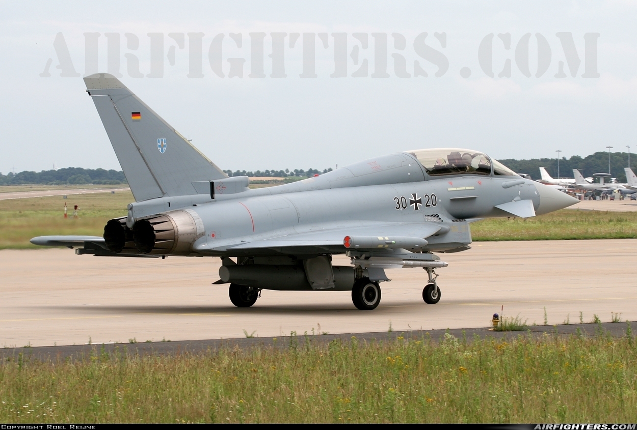 Germany - Air Force Eurofighter EF-2000 Typhoon T 30+20 at Geilenkirchen (GKE / ETNG), Germany