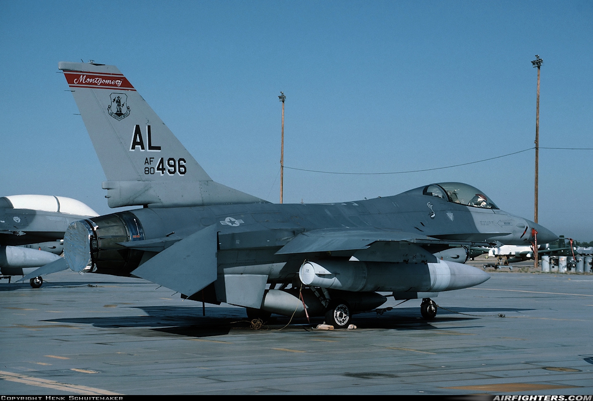 USA - Air Force General Dynamics F-16A Fighting Falcon 80-0496 at Tucson - Davis-Monthan AFB (DMA / KDMA), USA