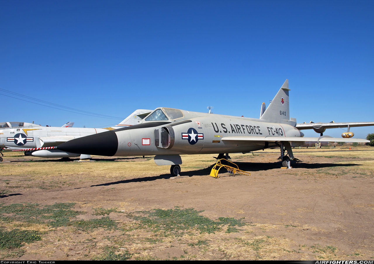 USA - Air Force Convair F-102A Delta Dagger (8-10) 56-1413 at Atwater (Merced) - Castle (AFB) (MER / KMER), USA