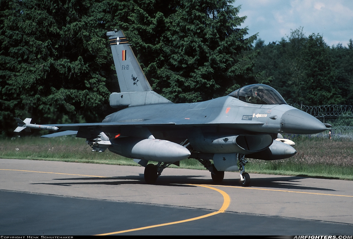Belgium - Air Force General Dynamics F-16A Fighting Falcon FA-121 at Enschede - Twenthe (ENS / EHTW), Netherlands