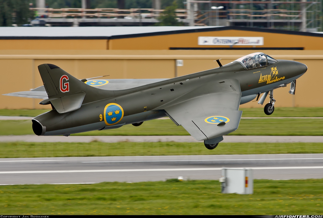 Private Hawker Hunter F58A SE-DXM at Gothenburg - City (Save) (GSE / ESGP), Sweden