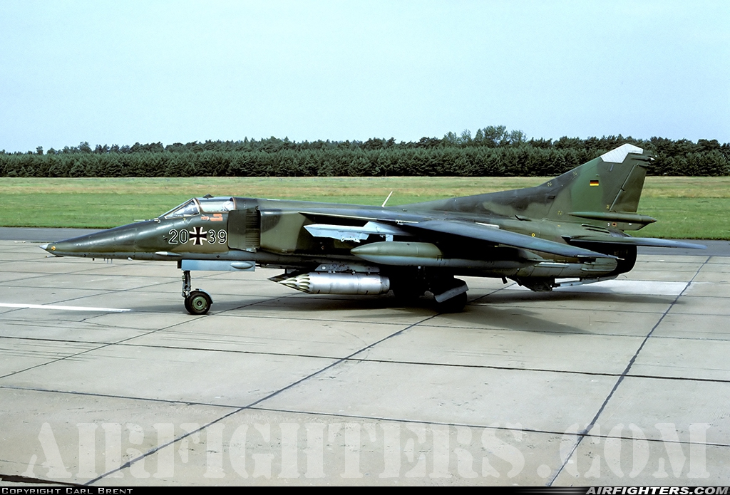 Germany - Air Force Mikoyan-Gurevich MiG-23BN 20+39 at Drewitz (CBU / EDCD), Germany