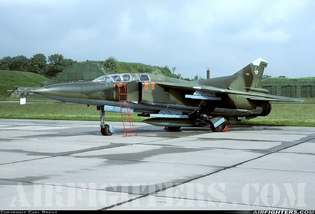 Germany - Air Force Mikoyan-Gurevich MiG-23UB 20+60 at Rostock - Laage (RLG / ETNL), Germany