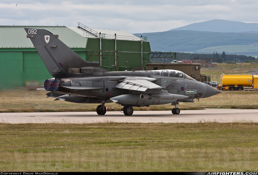 UK - Air Force Panavia Tornado GR4 ZD744 at Lossiemouth (LMO / EGQS), UK