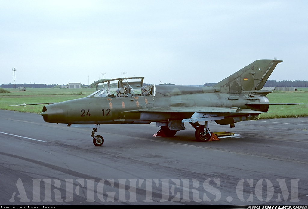 Germany - Air Force Mikoyan-Gurevich MiG-21US 24+12 at Rothenburg (EDBR), Germany