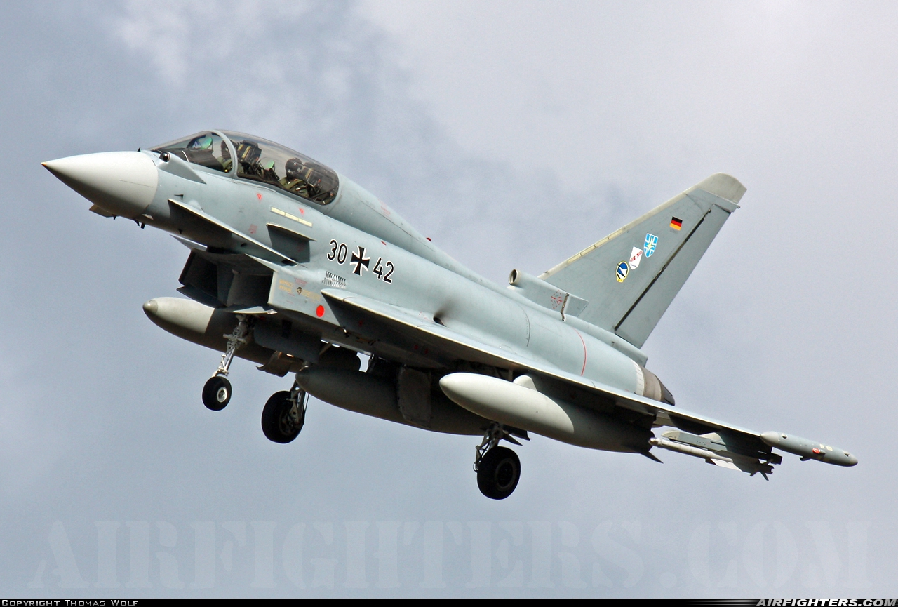 Germany - Air Force Eurofighter EF-2000 Typhoon T 30+42 at Rostock - Laage (RLG / ETNL), Germany