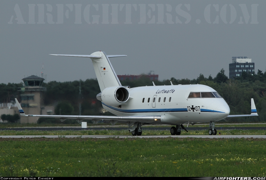 Germany - Air Force Canadair CL-600-2A12 Challenger 601 12+07 at Eindhoven (- Welschap) (EIN / EHEH), Netherlands