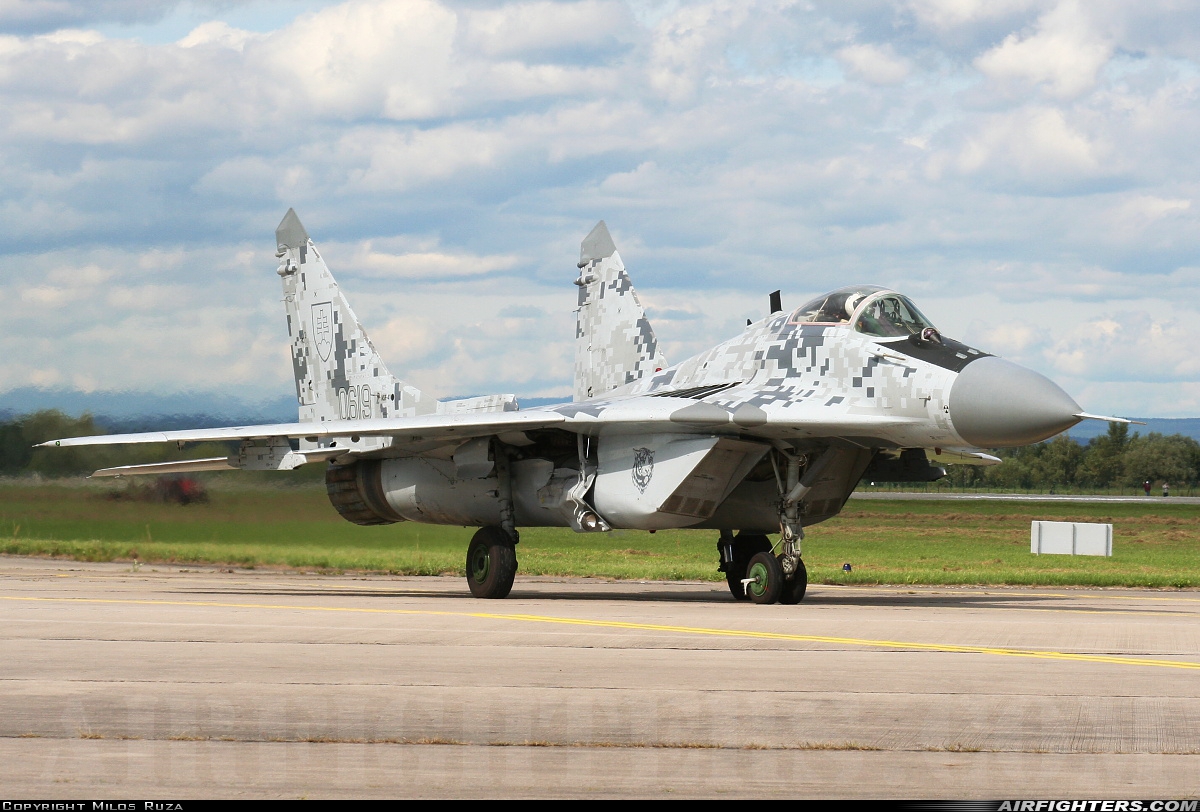 Slovakia - Air Force Mikoyan-Gurevich MiG-29A (9.12A) 0619 at Hradec Kralove (LKHK), Czech Republic