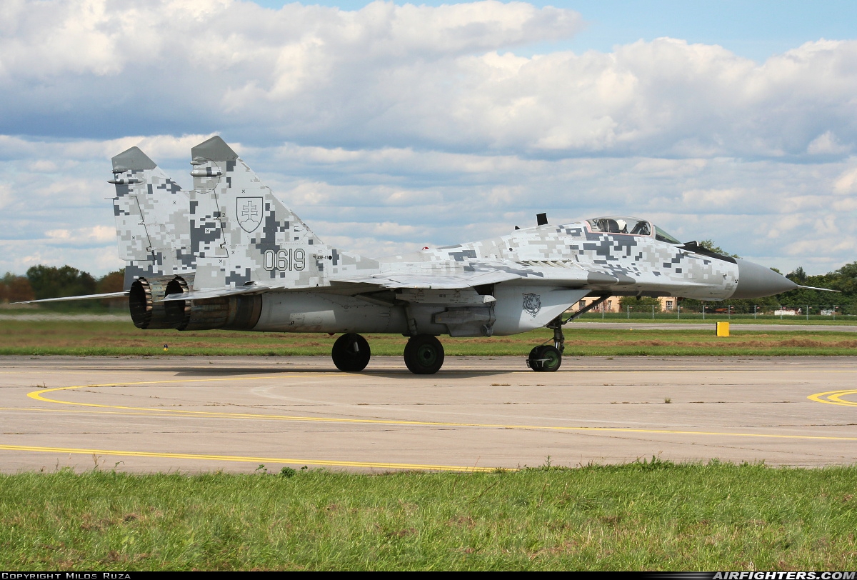 Slovakia - Air Force Mikoyan-Gurevich MiG-29A (9.12A) 0619 at Hradec Kralove (LKHK), Czech Republic