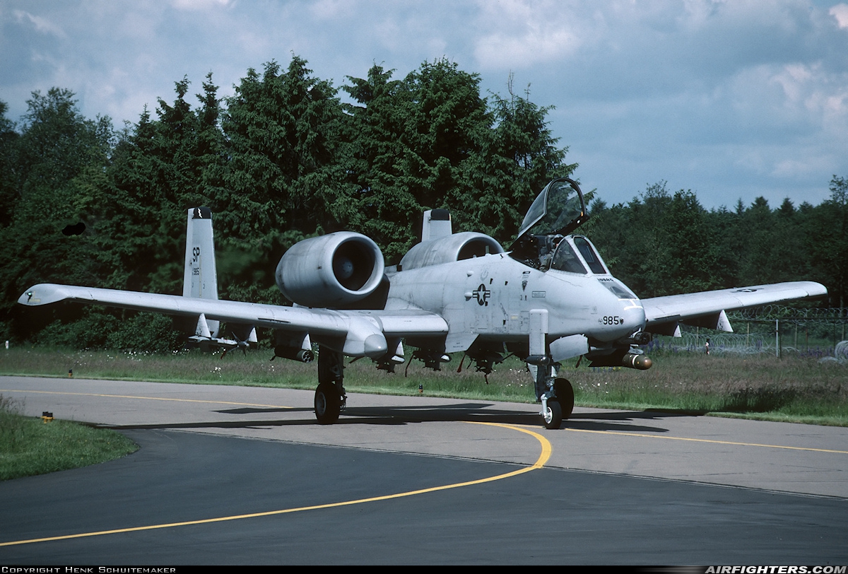USA - Air Force Fairchild A-10A Thunderbolt II 81-0985 at Enschede - Twenthe (ENS / EHTW), Netherlands