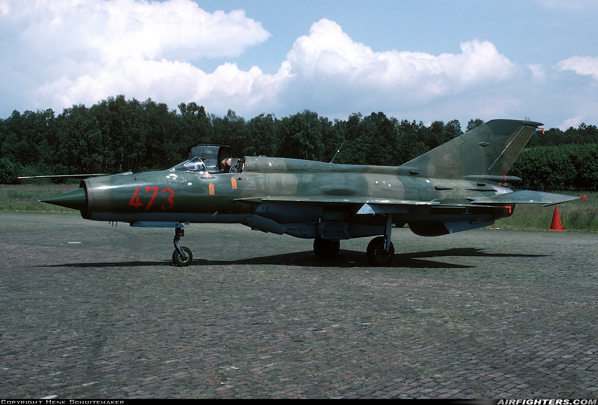 East Germany - Air Force Mikoyan-Gurevich MiG-21SPS 473 at Enschede - Twenthe (ENS / EHTW), Netherlands