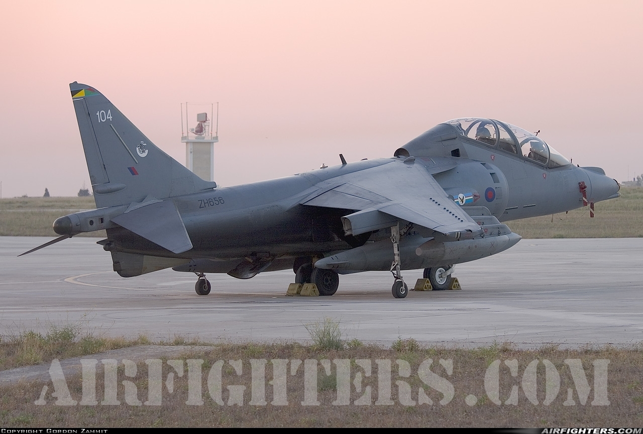 UK - Air Force British Aerospace Harrier T.10 ZH656 at Luqa - Malta International (MLA / LMML), Malta
