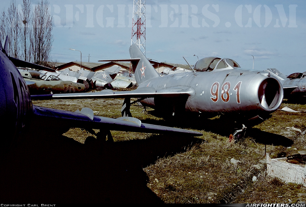 Hungary - Air Force Mikoyan-Gurevich MiG-15bis 981 at Off-Airport - Vecses, Hungary
