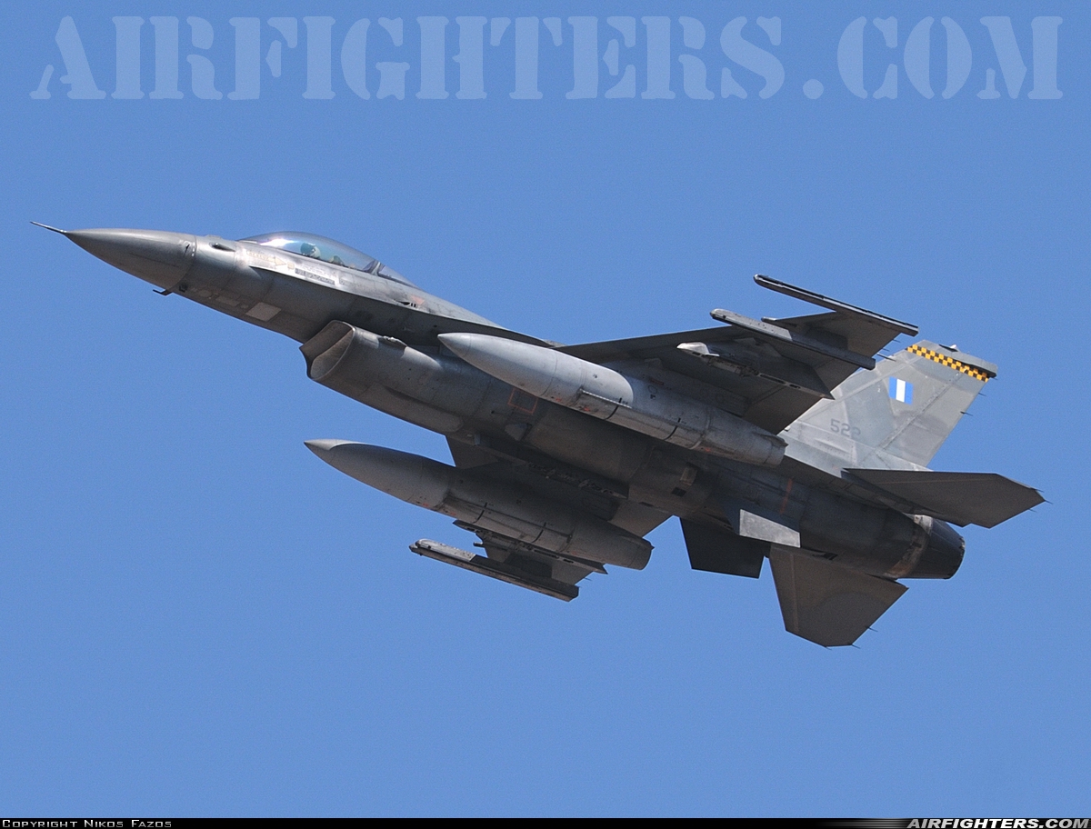 Greece - Air Force General Dynamics F-16C Fighting Falcon 522 at Chania - Souda (CHQ / LGSA), Greece